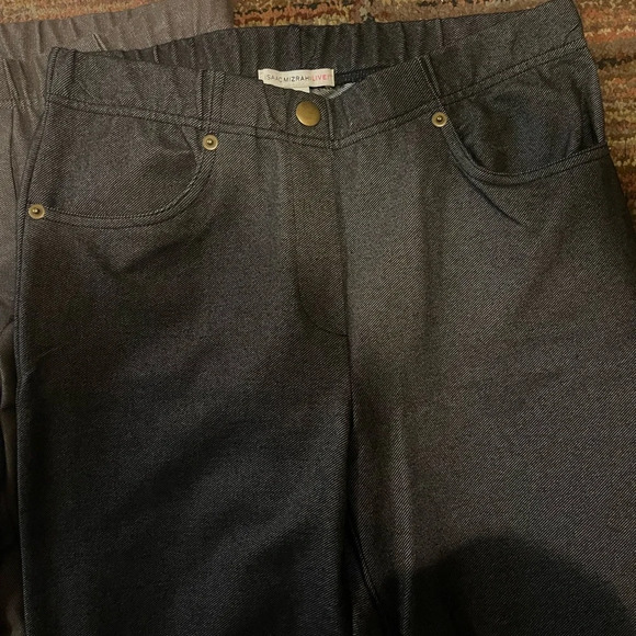 Set Of 2 Isaac Mizrahi Live Stretch Knit Legging Pants Grey Brown Size XS - Picture 3 of 8